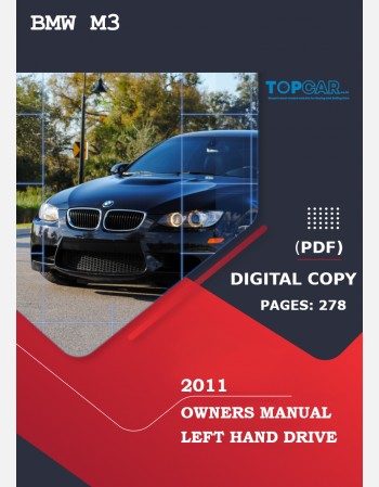 bmw m3 2011 owners manual
